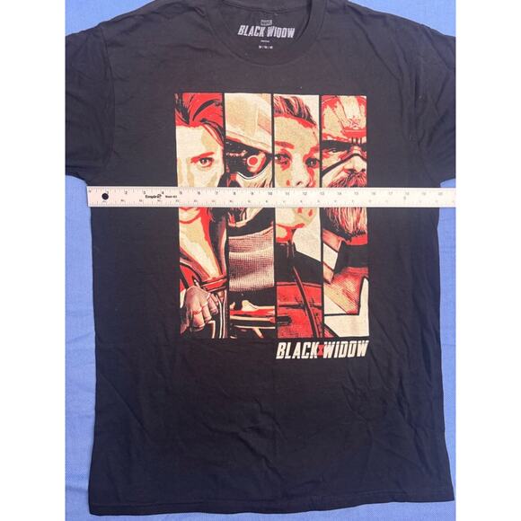 Men's Marvel Black Widow T-shirt, Size M, Black - Picture 2 of 9